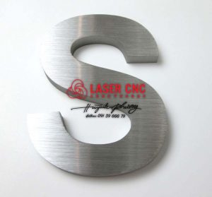 Cắt chữ inox xước