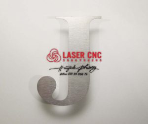 chữ inox xước trắng