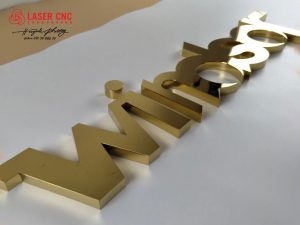Chữ nổi inox vàng
