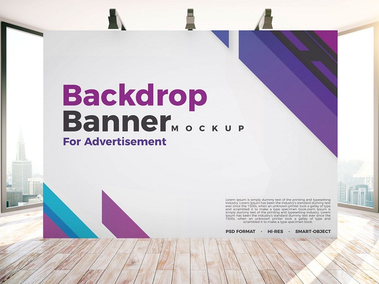 Thiết kế quảng cáo cho Backdrop màu sắc hài hòa