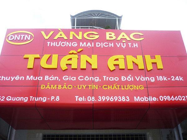 Bảng hiệu tiệm vàng Tuấn Anh